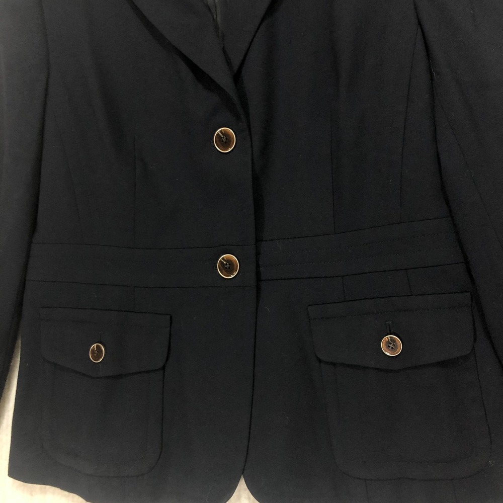 Talbots Navy Women's Blazer with Gold Buttons - Picture 6 of 12